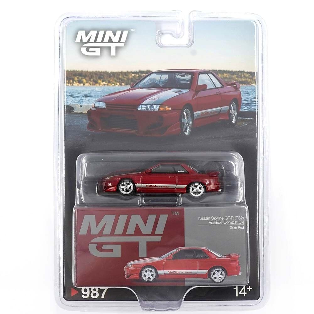 EKN Mini GT 987 1/64 Nissan Skyline GT-R (R32) VeilSide Combat C-I Gem Red