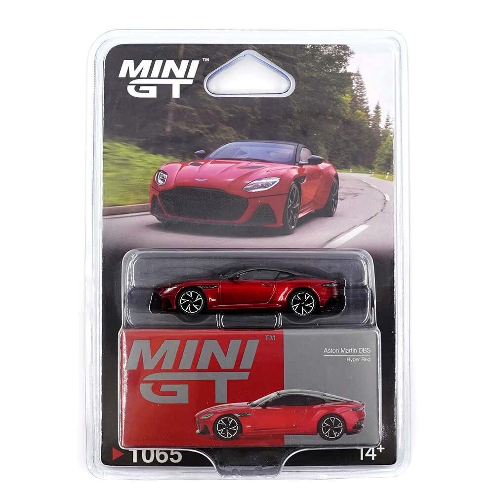 EKN Mini GT 1/64 Aston Martin DBS Hyper Red LHD MGT01065-BL