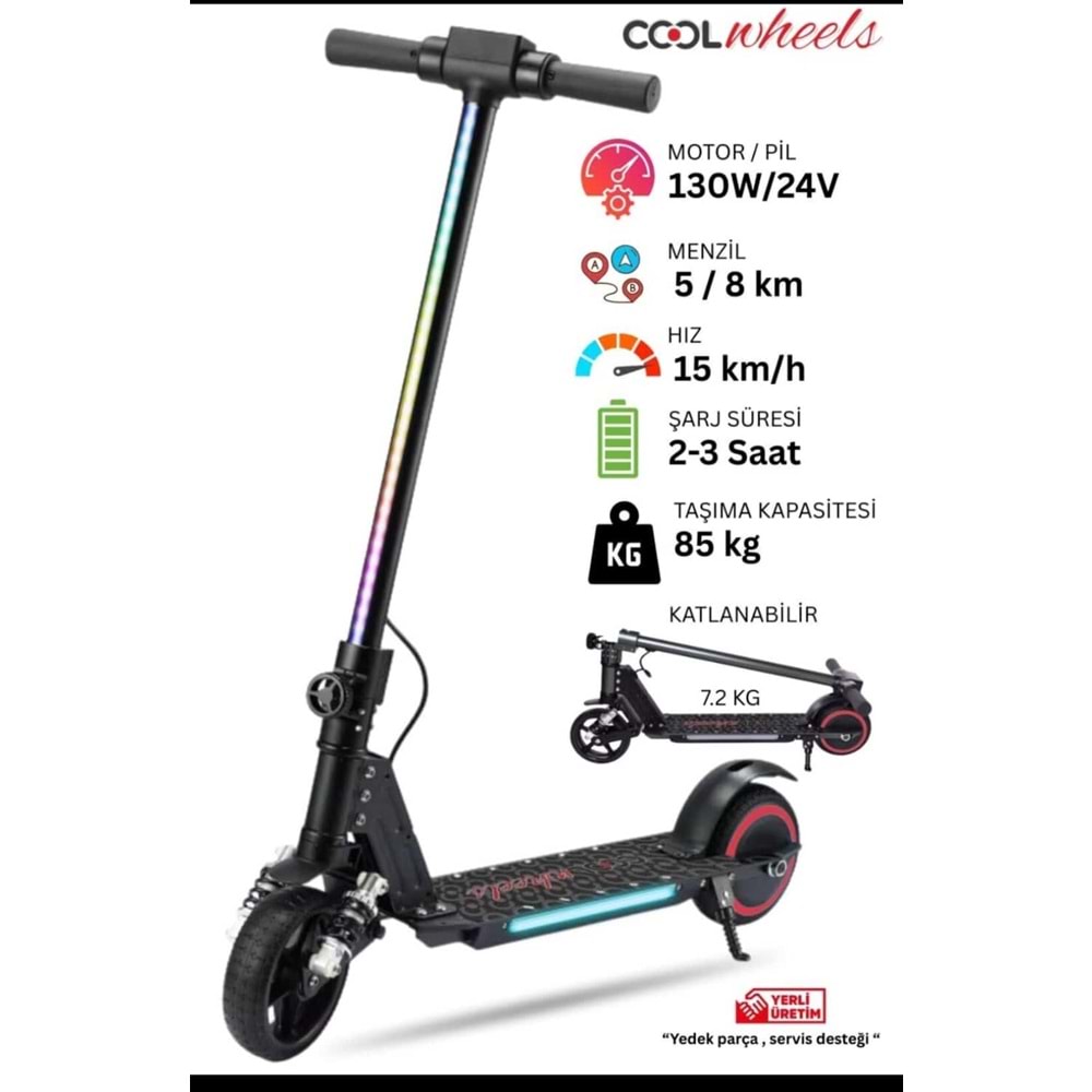 FURKAN FR60294 24 W ELEKTİRİKLİ SCOOTER SİYAH