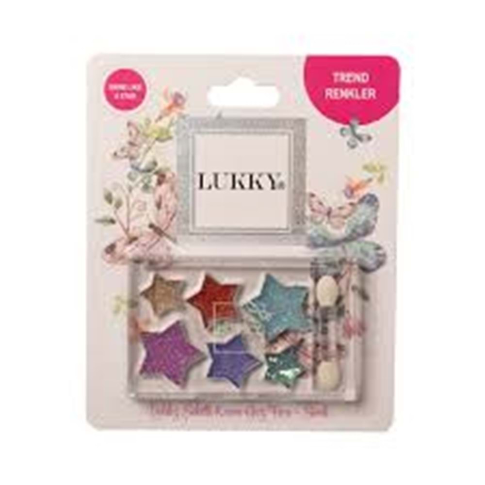 MEGA LUKKY 6 RENKLİ YILDIZ ŞEKİLLİ GÖZ FARI PALETİ VE F
