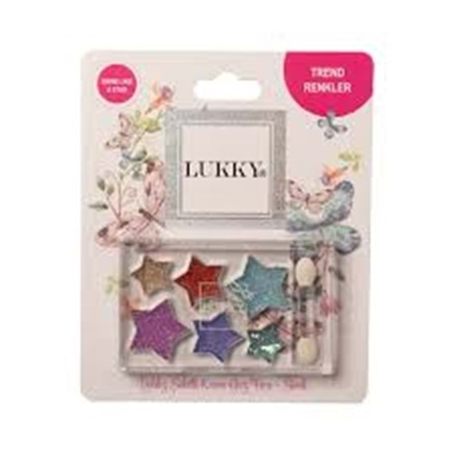 MEGA LUKKY 6 RENKLİ YILDIZ ŞEKİLLİ GÖZ FARI PALETİ VE F